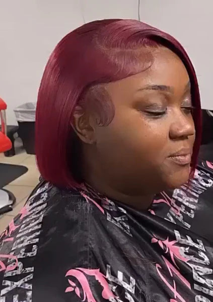 HD 13X6 Full Frontal Bob Wig 180% Density